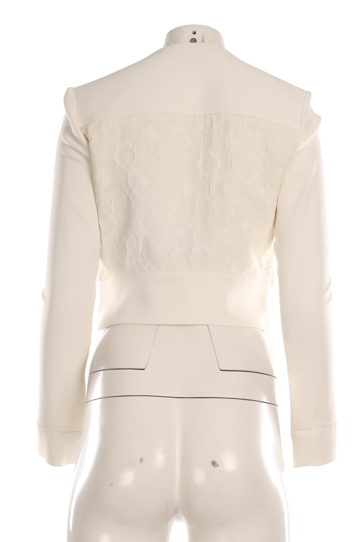 ROLAND MOURET WHITE CREPE JACKET UK 10