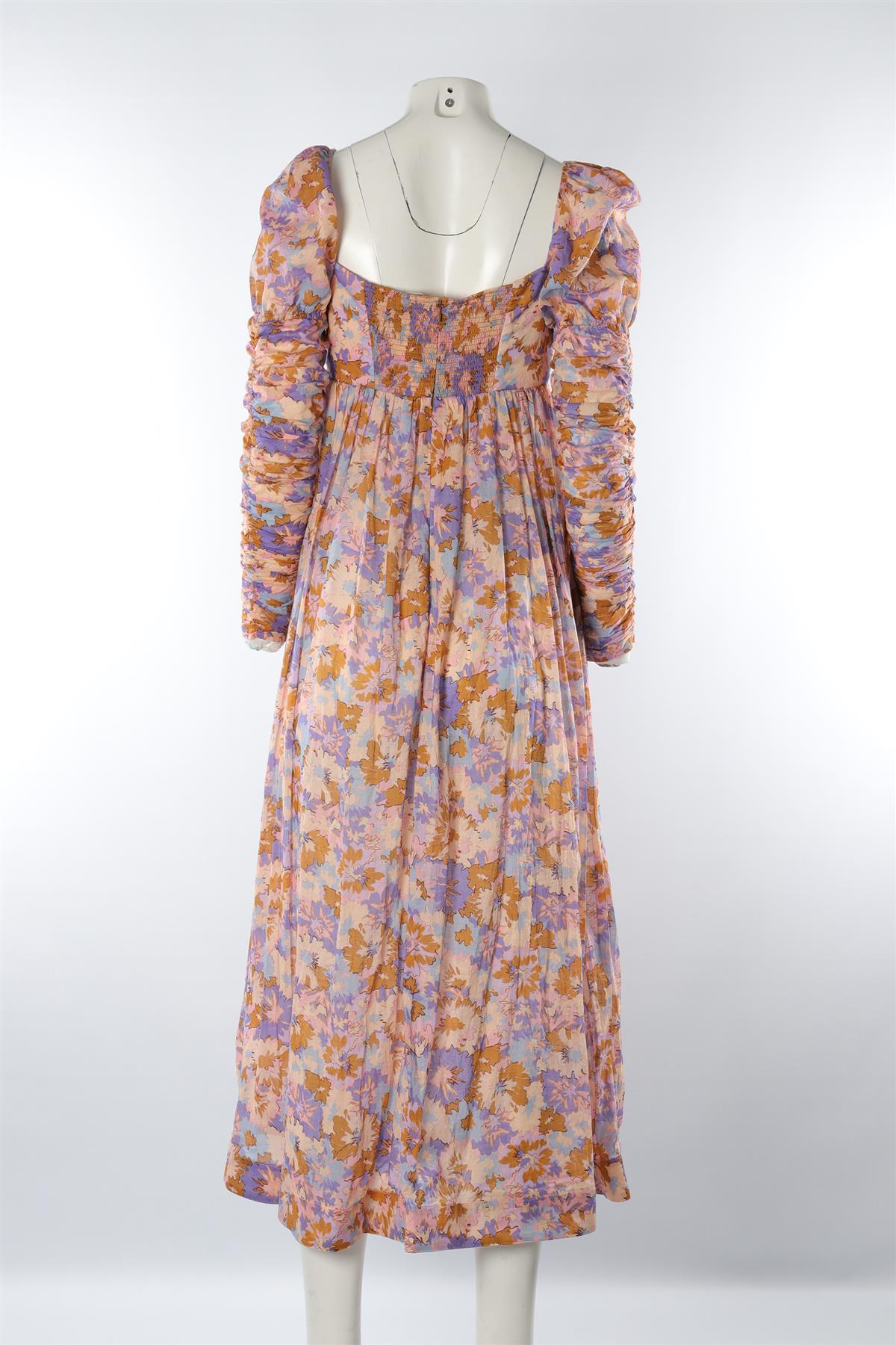 ZIMMERMANN MULTI COTTON MAXI DRESS UK 10