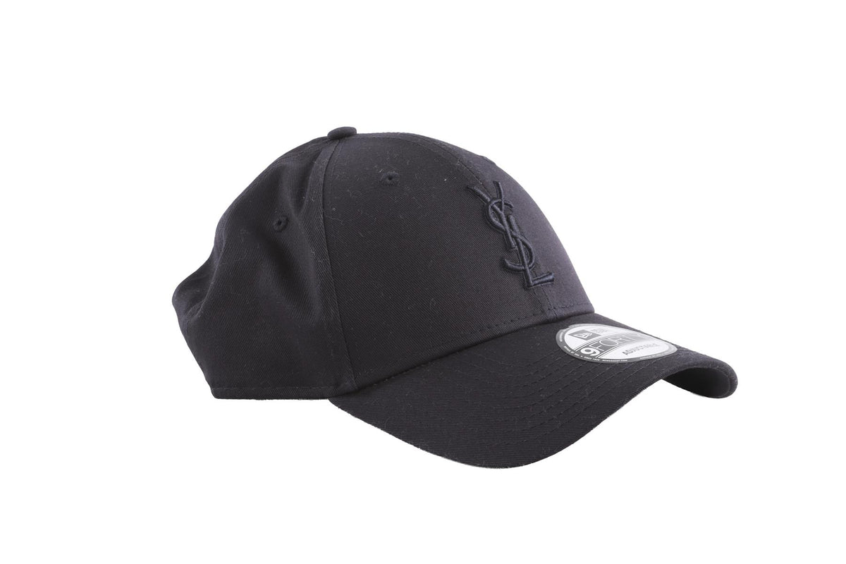 SAINT LAURENT + NEW ERA NAVY COTTON BASEBALL CAP