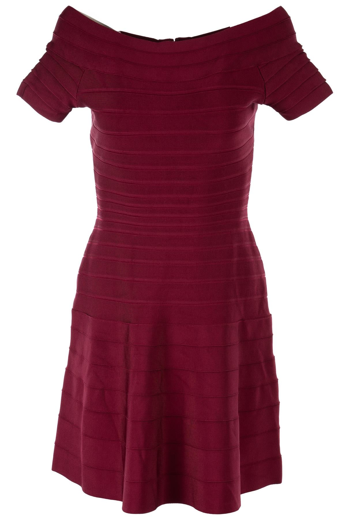 HERVE LEGER PINK BANDAGE MINI DRESS MEDIUM