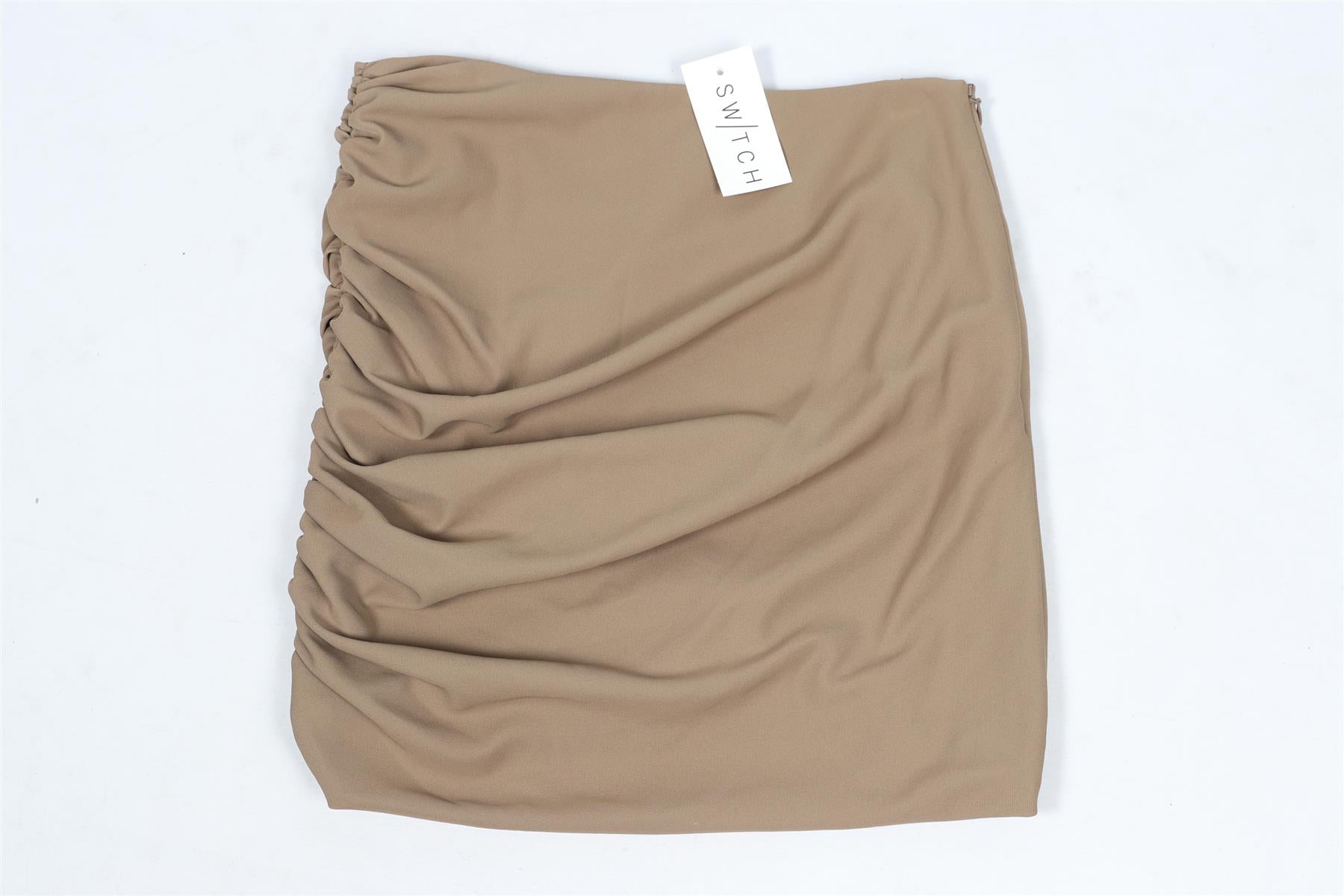 THE SEI BROWN CREPE MINI SKIRT US 0 UK 4