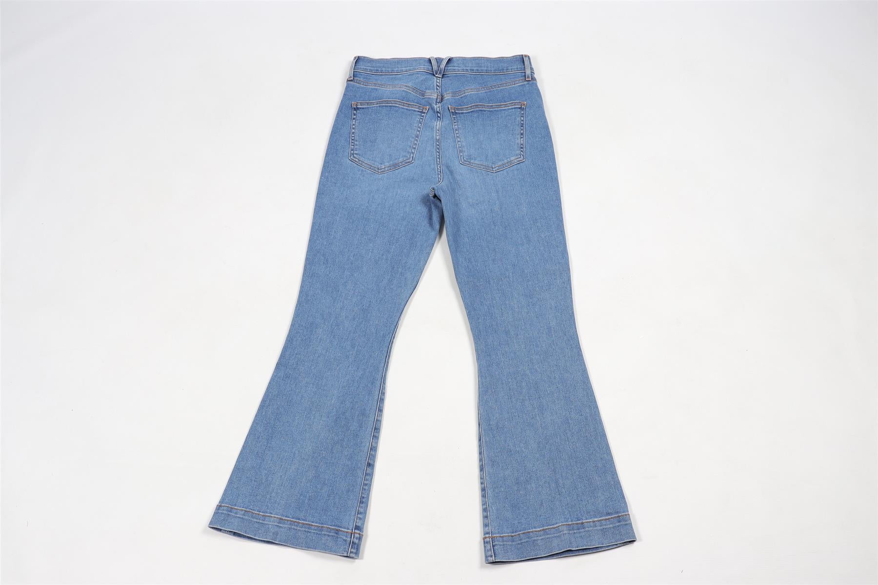 VERONICA BEARD BLUE HIGH RISE FLARED JEANS W28 UK 10