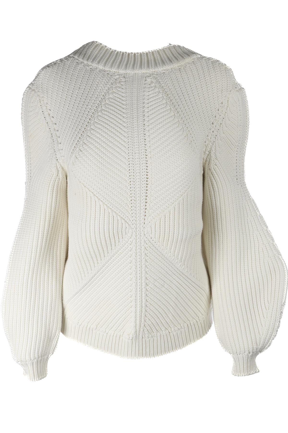 VICTORIA BECKHAM IVORY WOOL SWEATER UK 8