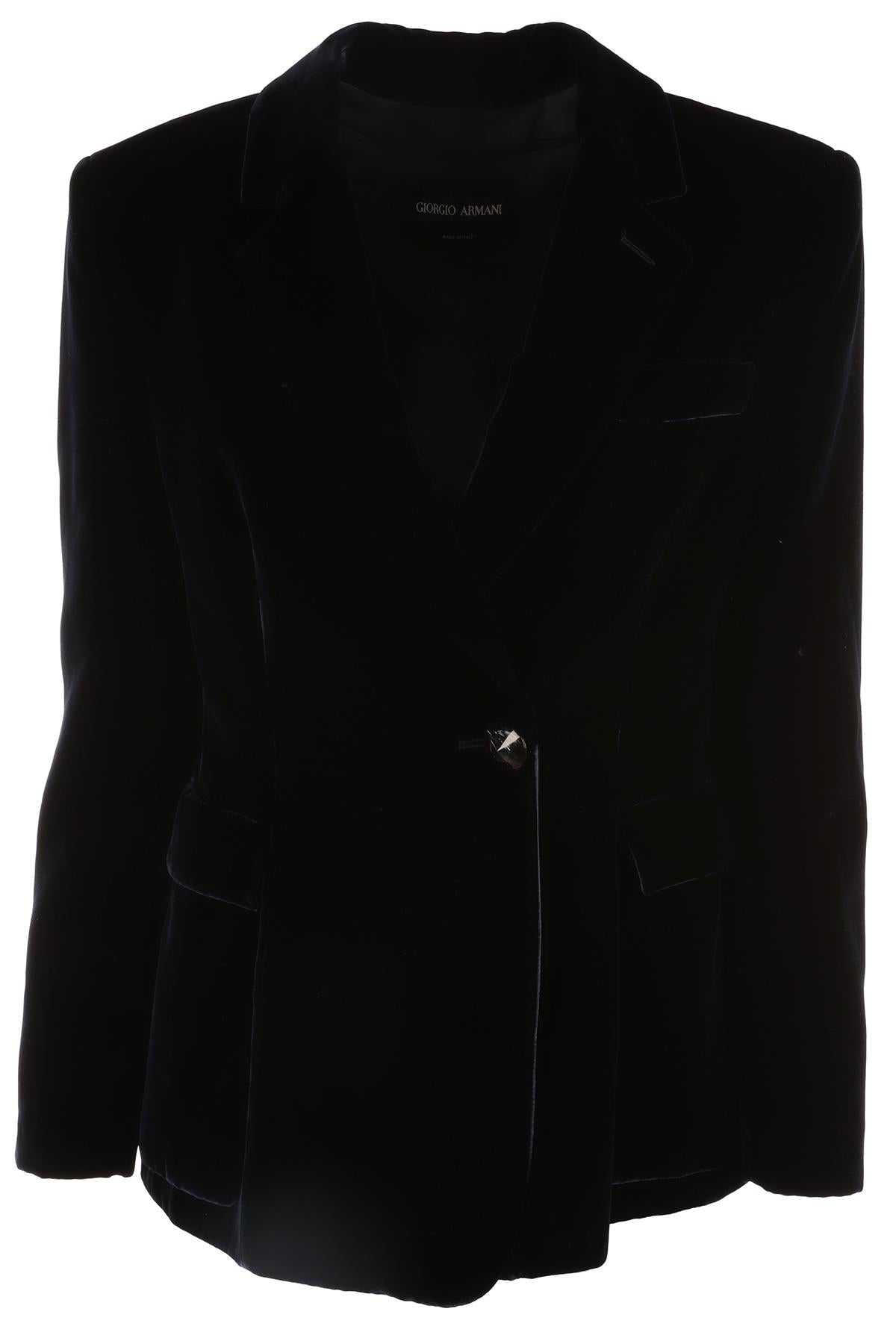 GIORGIO ARMANI NAVY VELVET BLAZER IT 44 UK 12
