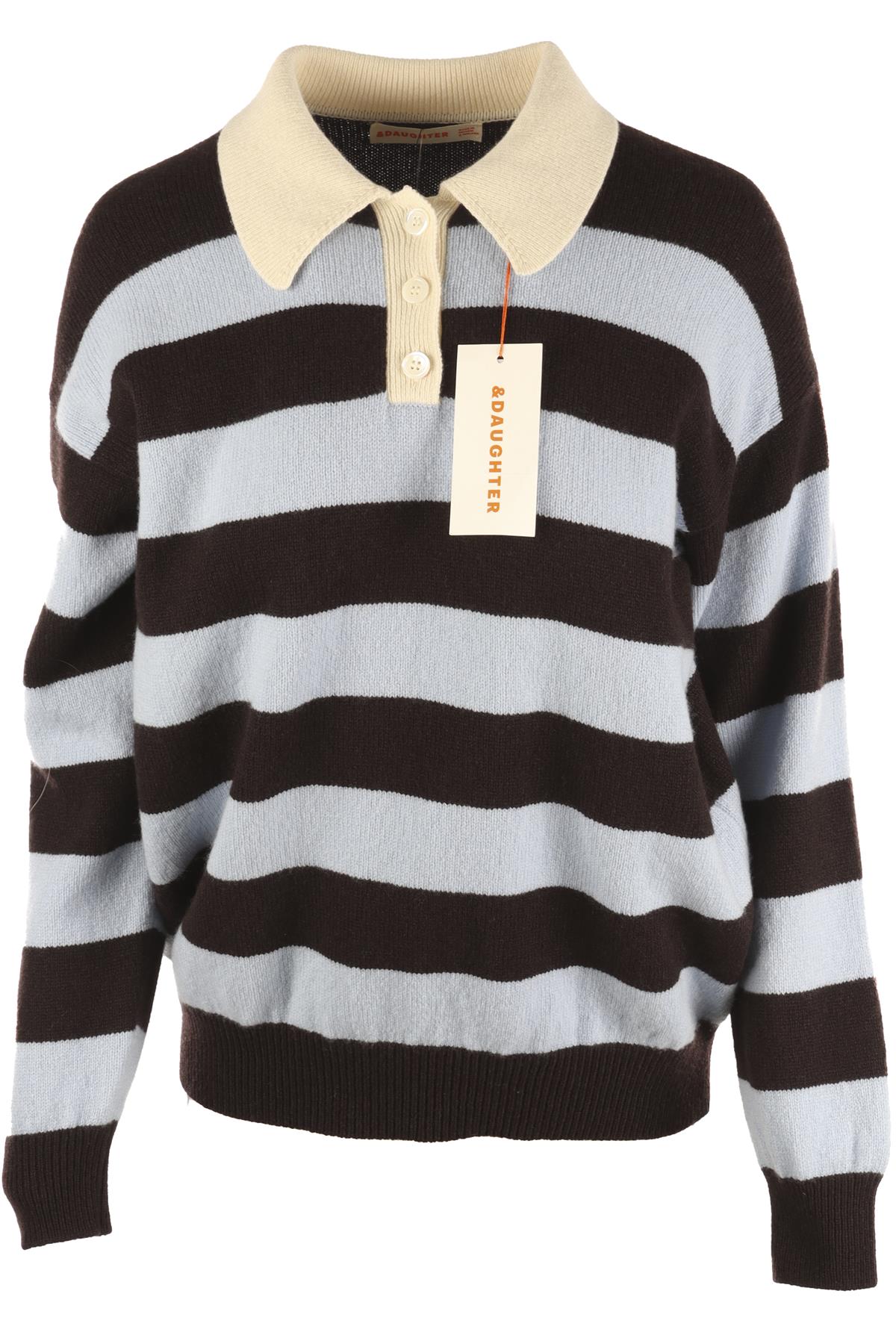 &DAUGHTER BLUE WOOL SWEATER XSMALL