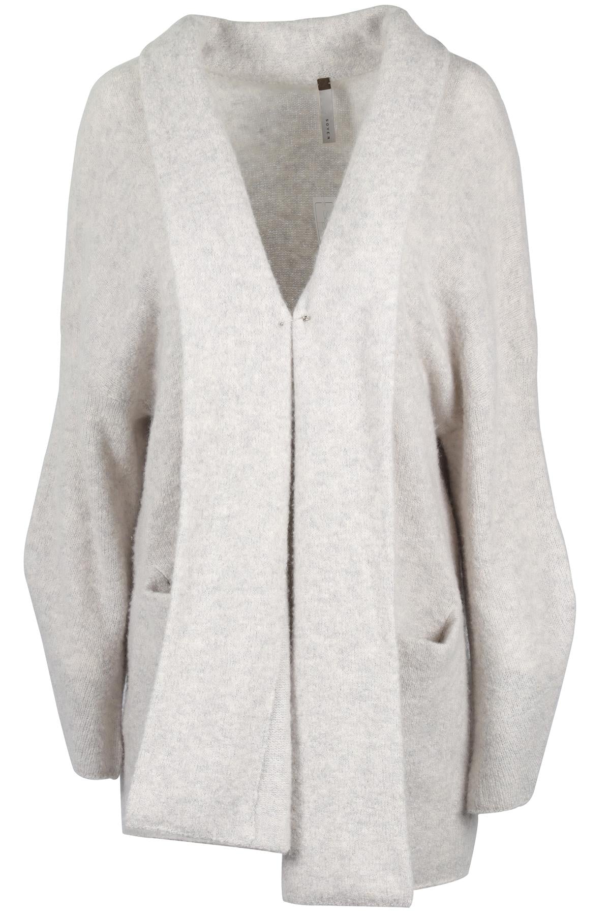 SOYER GREY CASHMERE CARDIGAN SMALL