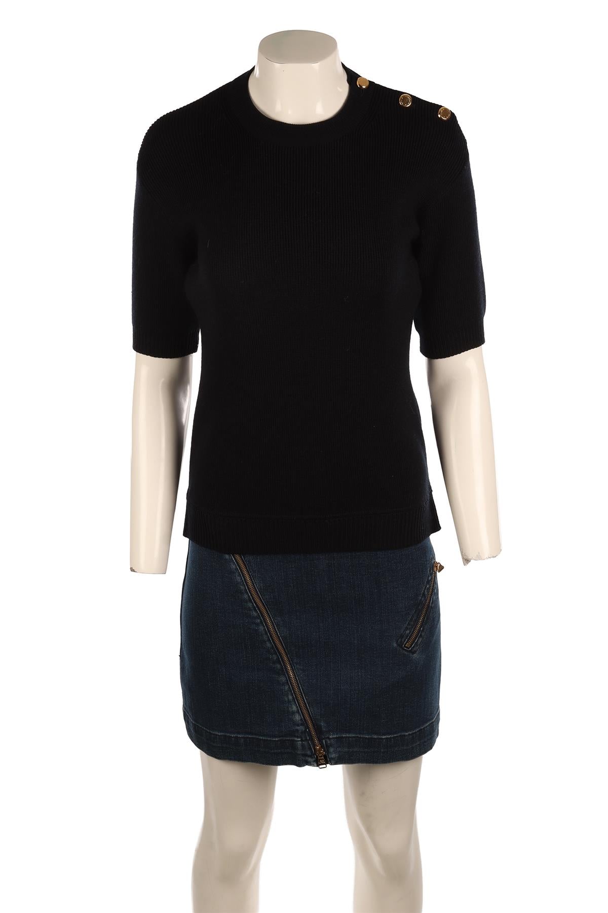 LOUIS VUITTON NAVY DENIM MINI DRESS MEDIUM
