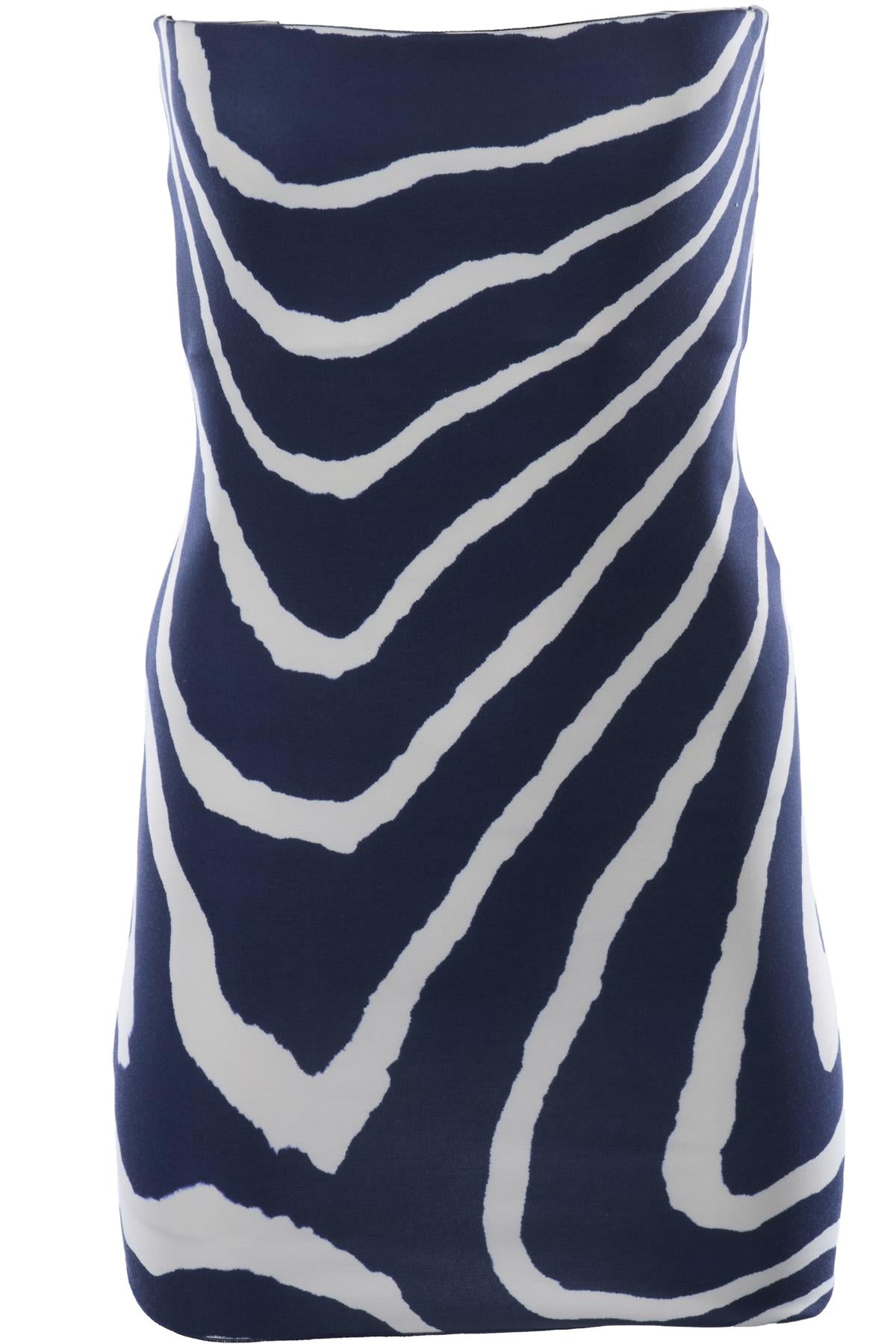 Blue Jersey Mini Dress