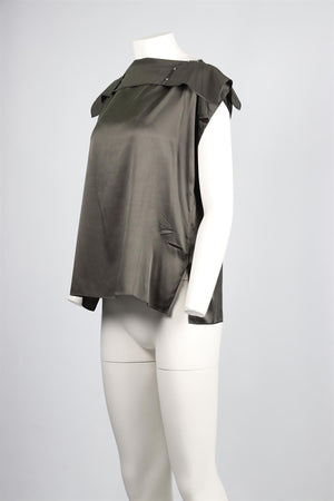 ACNE STUDIOS GREEN SILK TOP FR 38 UK 10