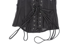 AGENT PROVOCATEUR BLACK MESH CORSET SMALL C-D