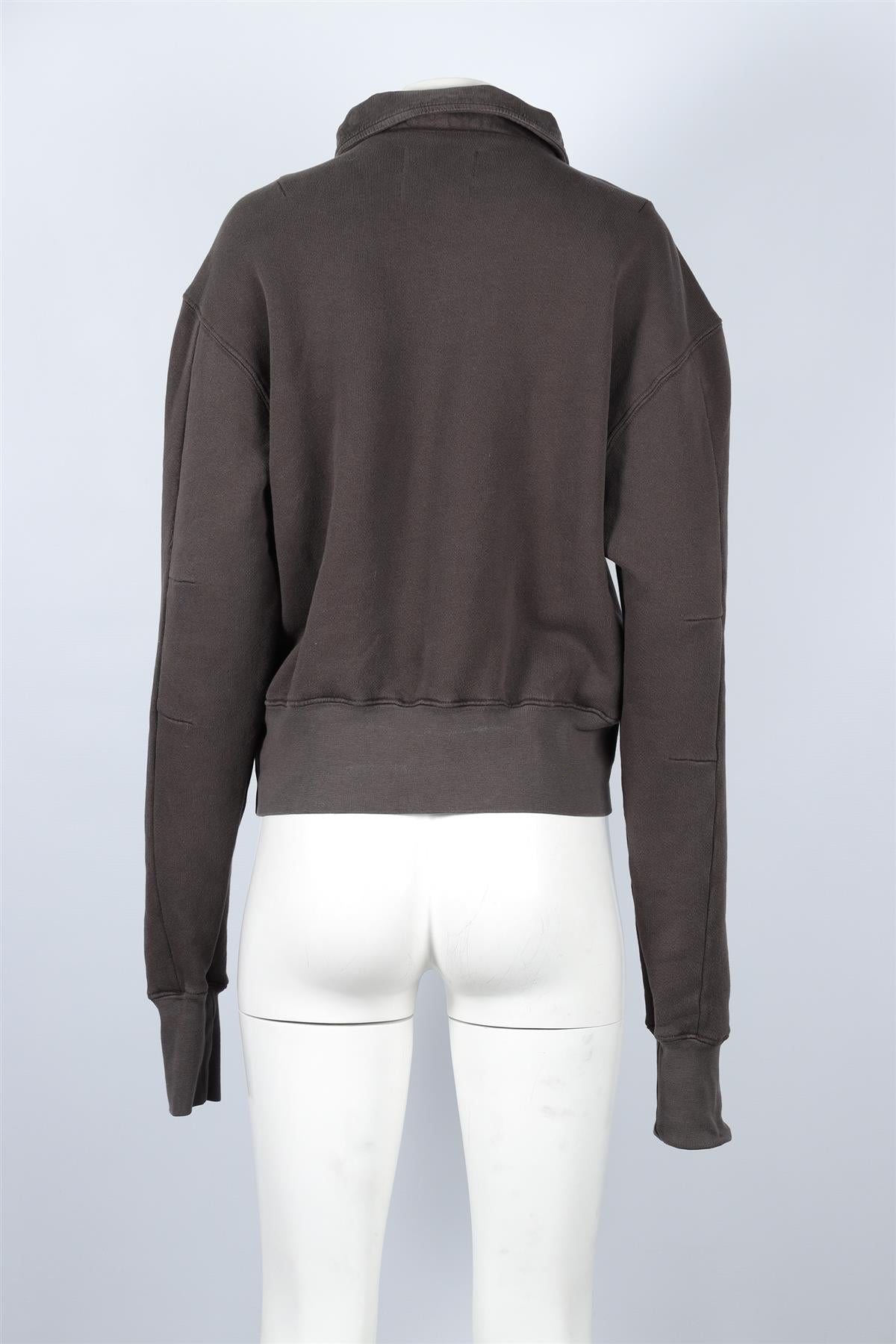 LES TIEN GREY COTTON SWEATSHIRT MEDIUM