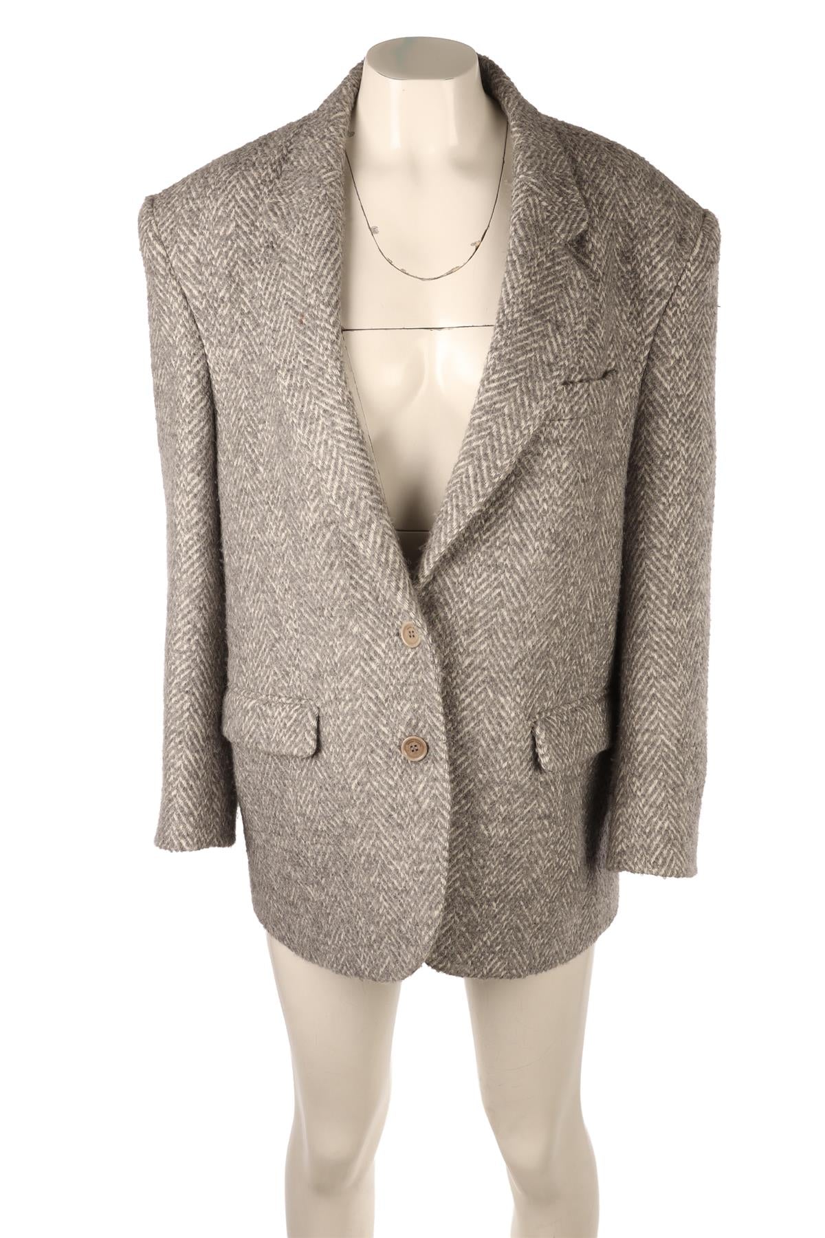 MAGDA BUTRYM GREY WOOL BLAZER FR 34 UK 6