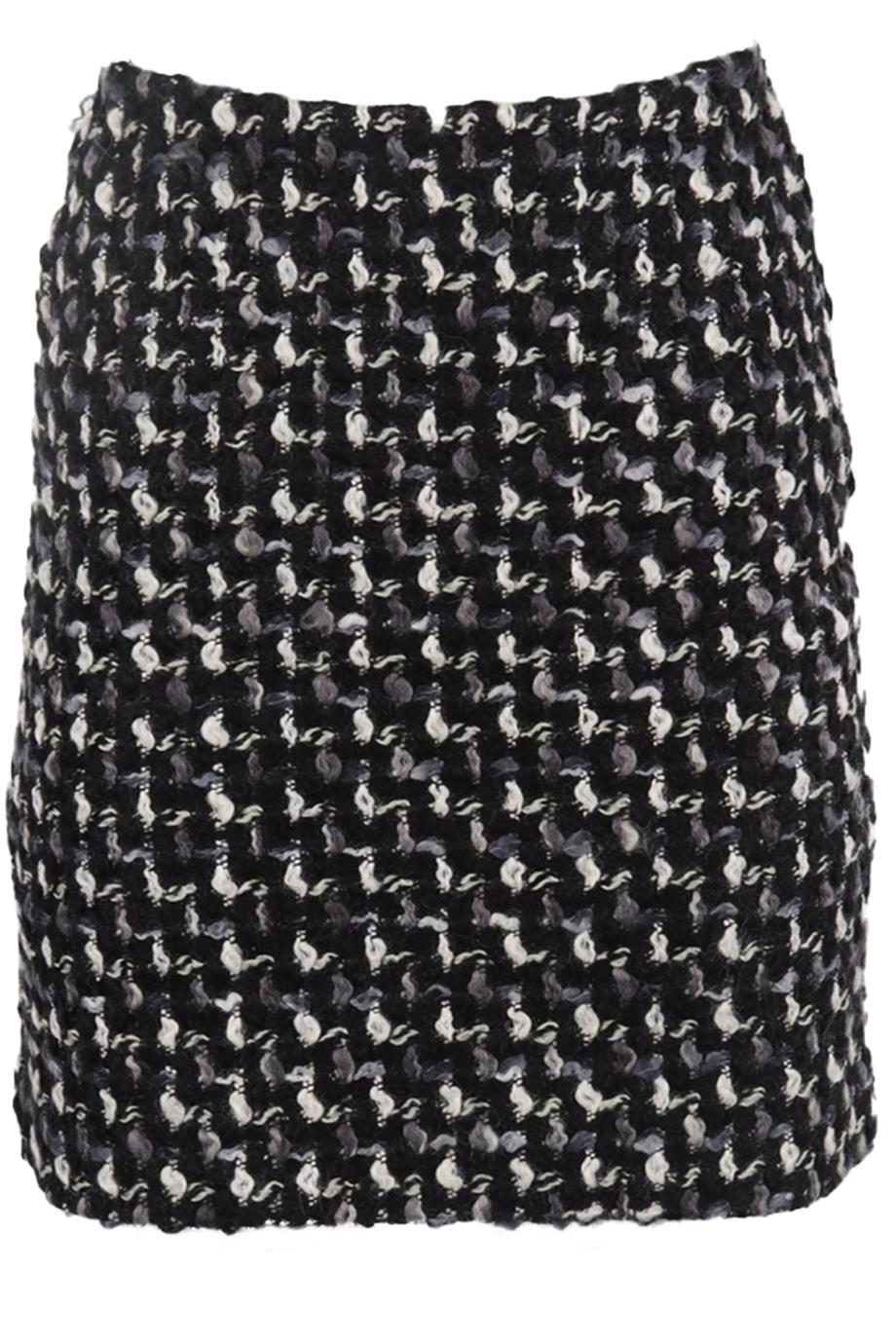 LANVIN TWEED WOOL AND COTTON BLEND MINI SKIRT FR 34 UK 6