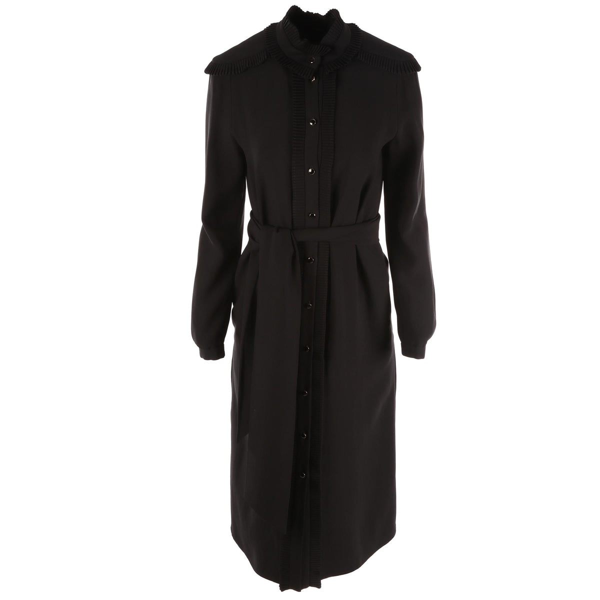 VANESSA SEWARD BLACK CREPE MIDI DRESS FR 38 UK 10