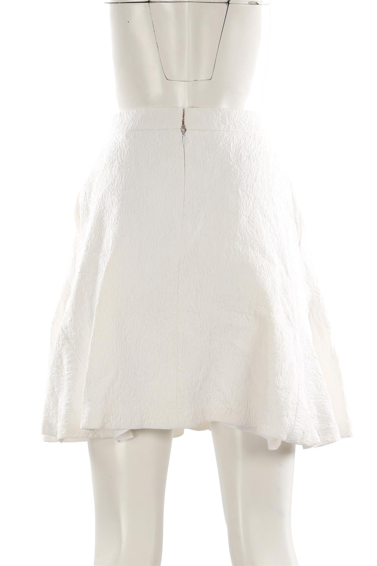 CHLOÉ WHITE KNIT MINI SKIRT FR 34 UK 6