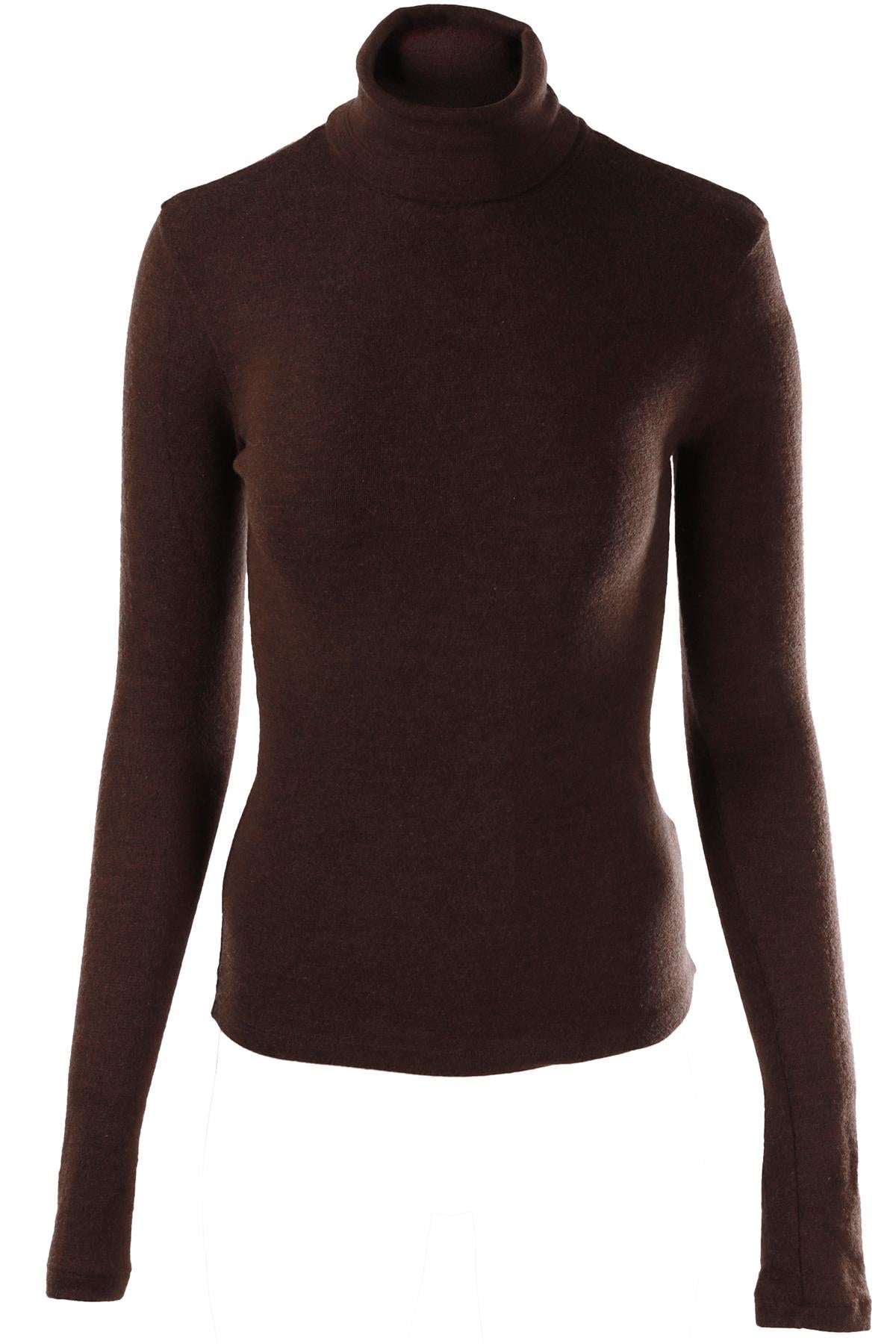 BROWN WOOL TOP