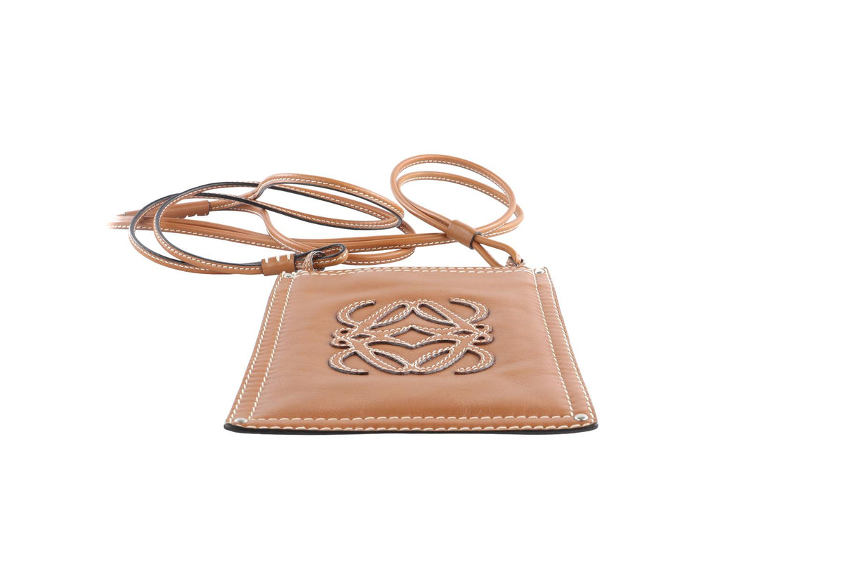 LOEWE BROWN ANAGRAM LEATHER CROSSBODY BAG