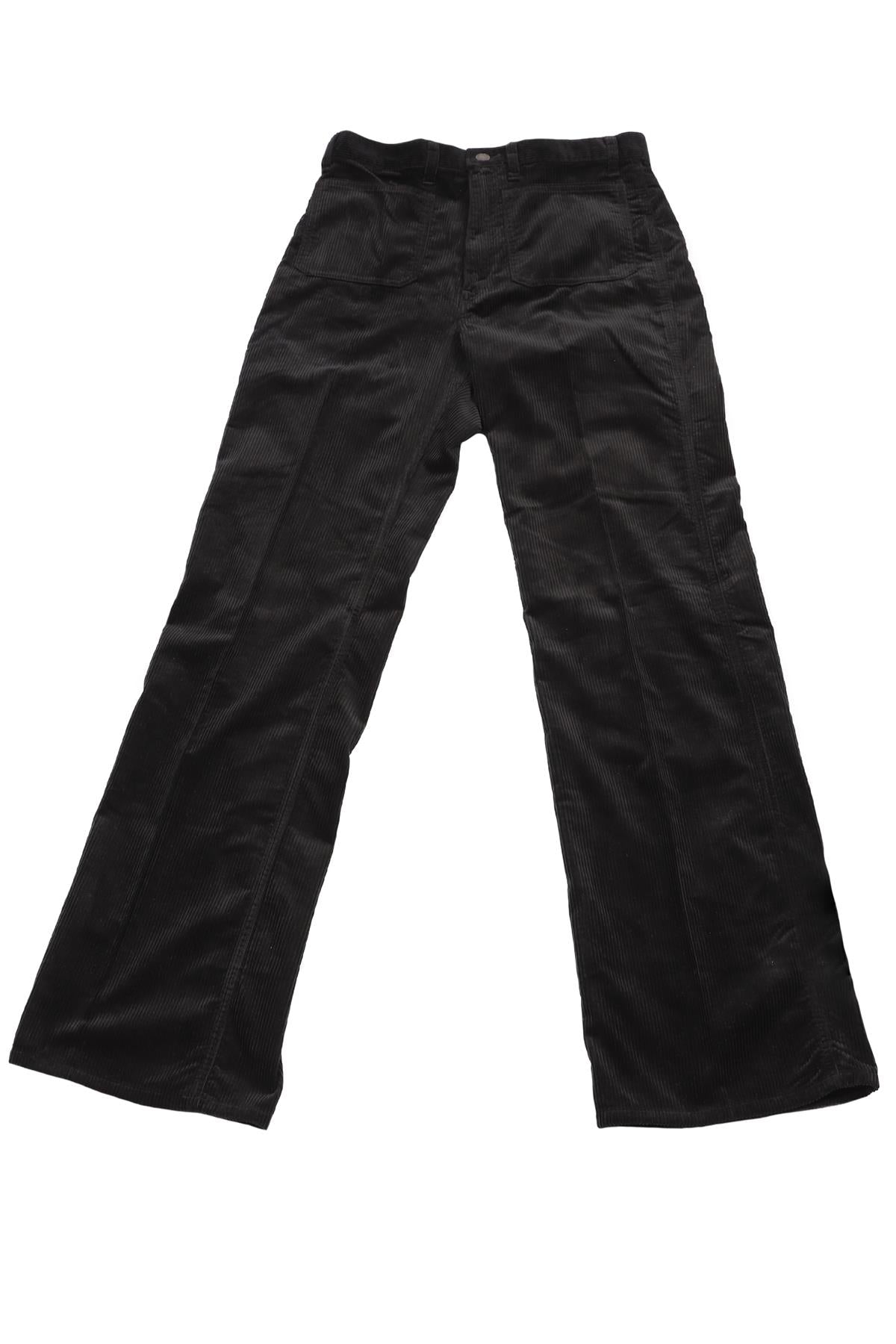 POLO RALPH LAUREN BLACK CORDUROY FLARED PANTS US 6 UK 10