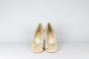 CHRISTIAN DIOR ECRU 2006 LEATHER PUMPS EU 40 UK 7 US 10