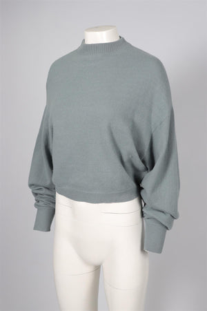 LOULOU STUDIO BLUE CASHMERE SWEATER SMALL