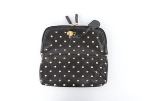 ALEXANDER MCQUEEN BLACK LEATHER CLUTCH