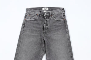 AGOLDE GREY HIGH RISE STRAIGHT LEG JEANS W24 UK 6