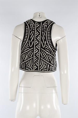EMILIO PUCCI BLACK SILK TOP IT 40 UK 8