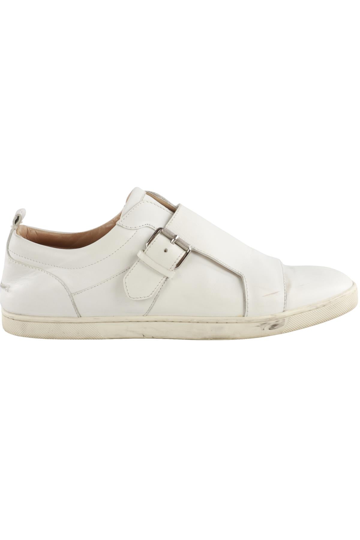 CHRISTIAN LOUBOUTIN WHITE MEN'S LEATHER SNEAKERS EU 43.5 UK 9.5 US 10.5