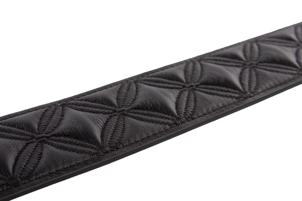 ALEXANDER MCQUEEN BLACK LEATHER WAIST BELT 85CM
