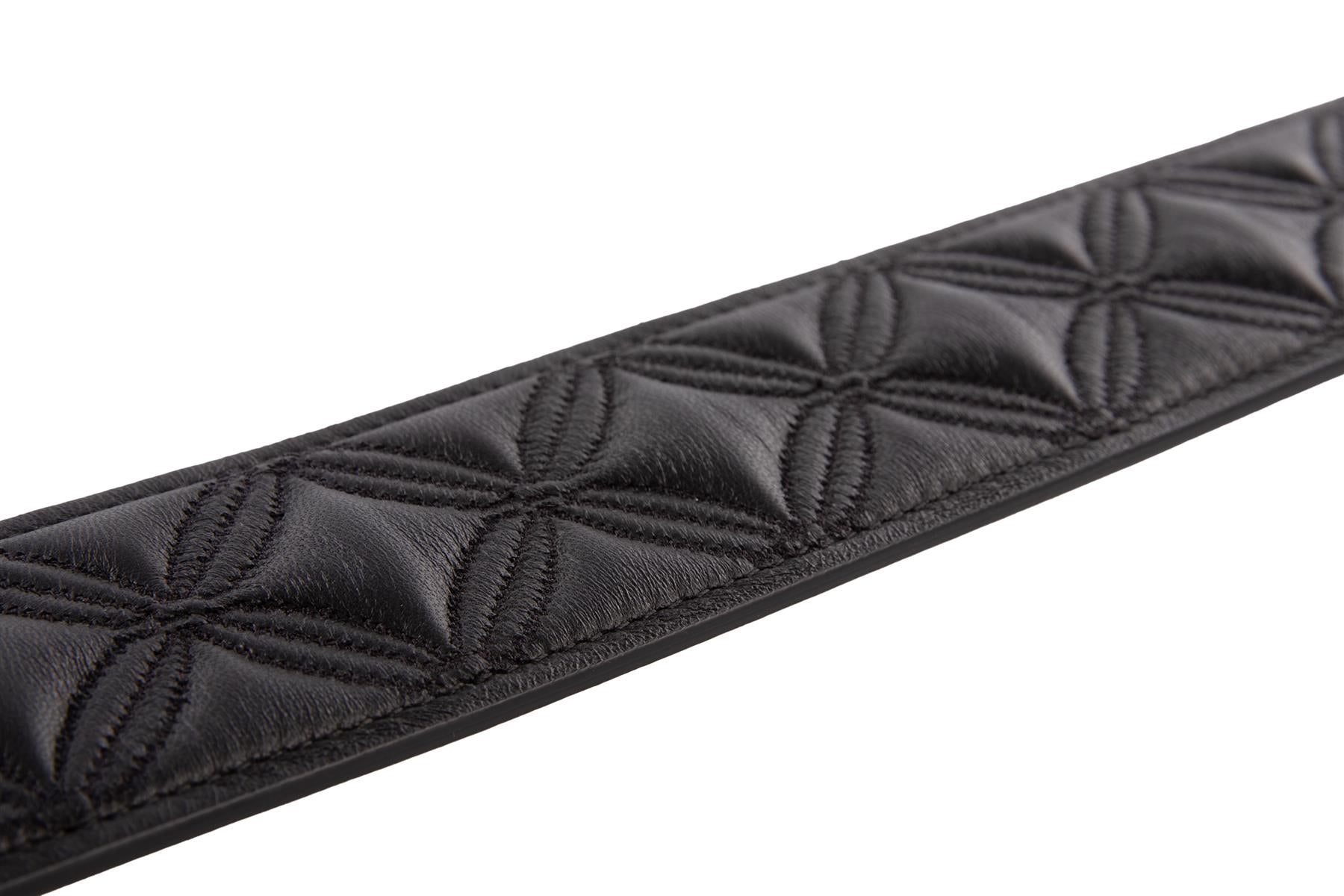 ALEXANDER MCQUEEN BLACK LEATHER WAIST BELT 85CM