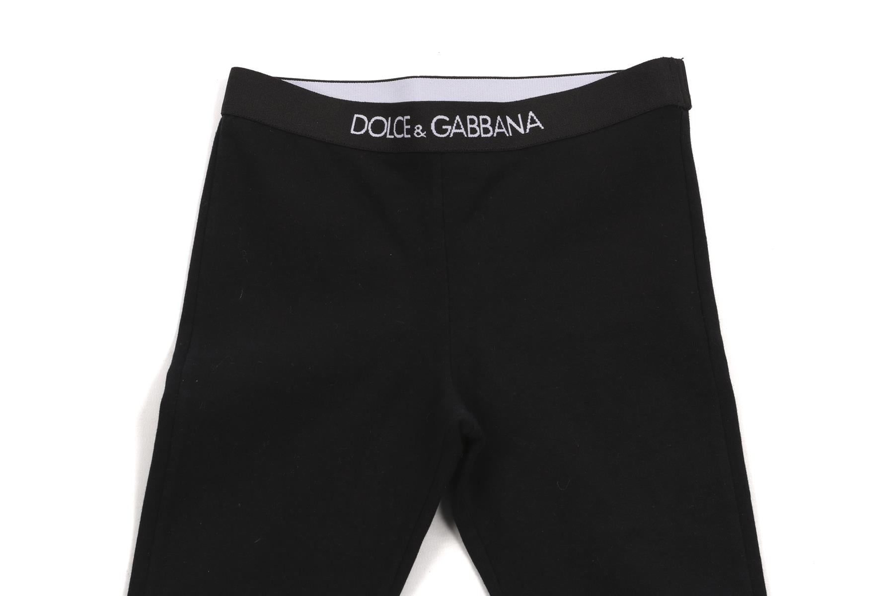 DOLCE & GABBANA BLACK BABY GIRLS LEGGINGS 18-24 MONTHS