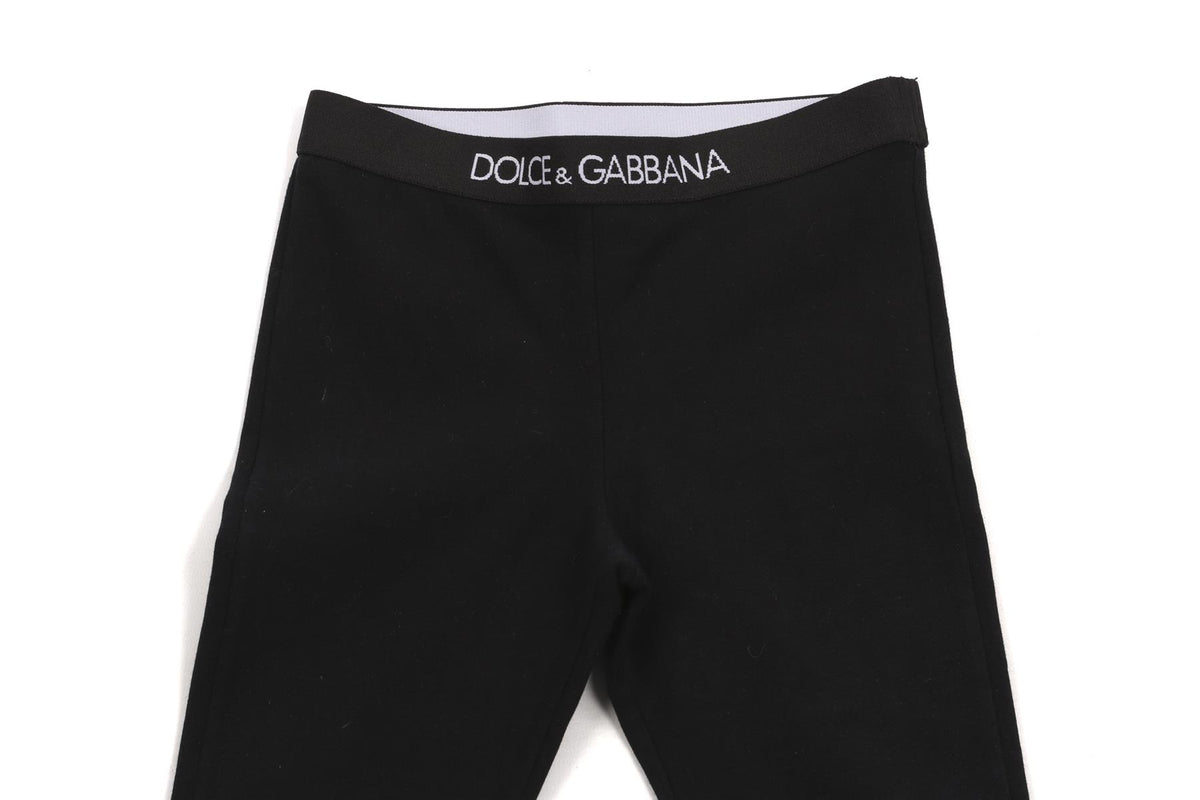 DOLCE & GABBANA BLACK BABY GIRLS LEGGINGS 18-24 MONTHS