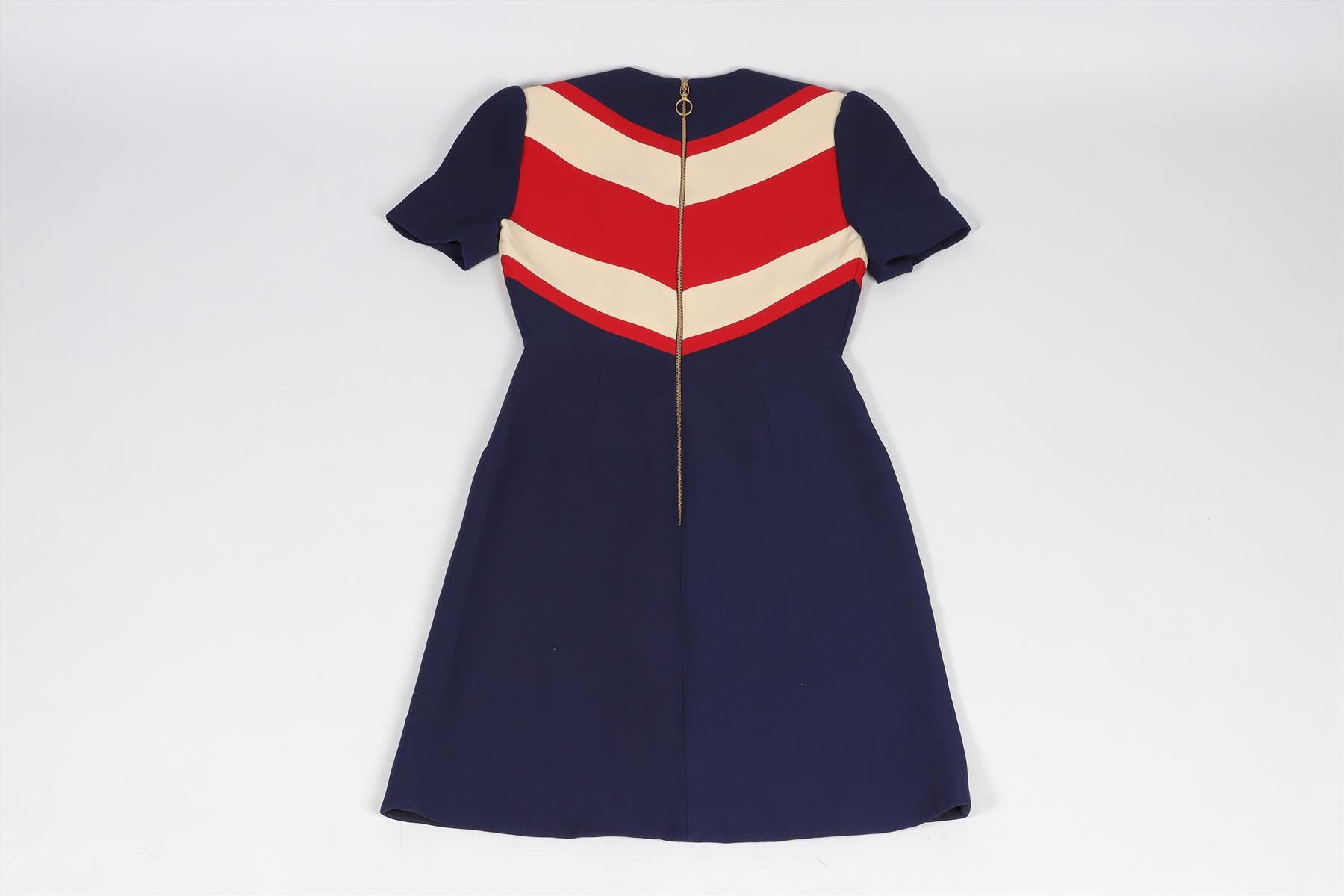 GUCCI BLUE WOOL MINI DRESS IT 38 UK 6