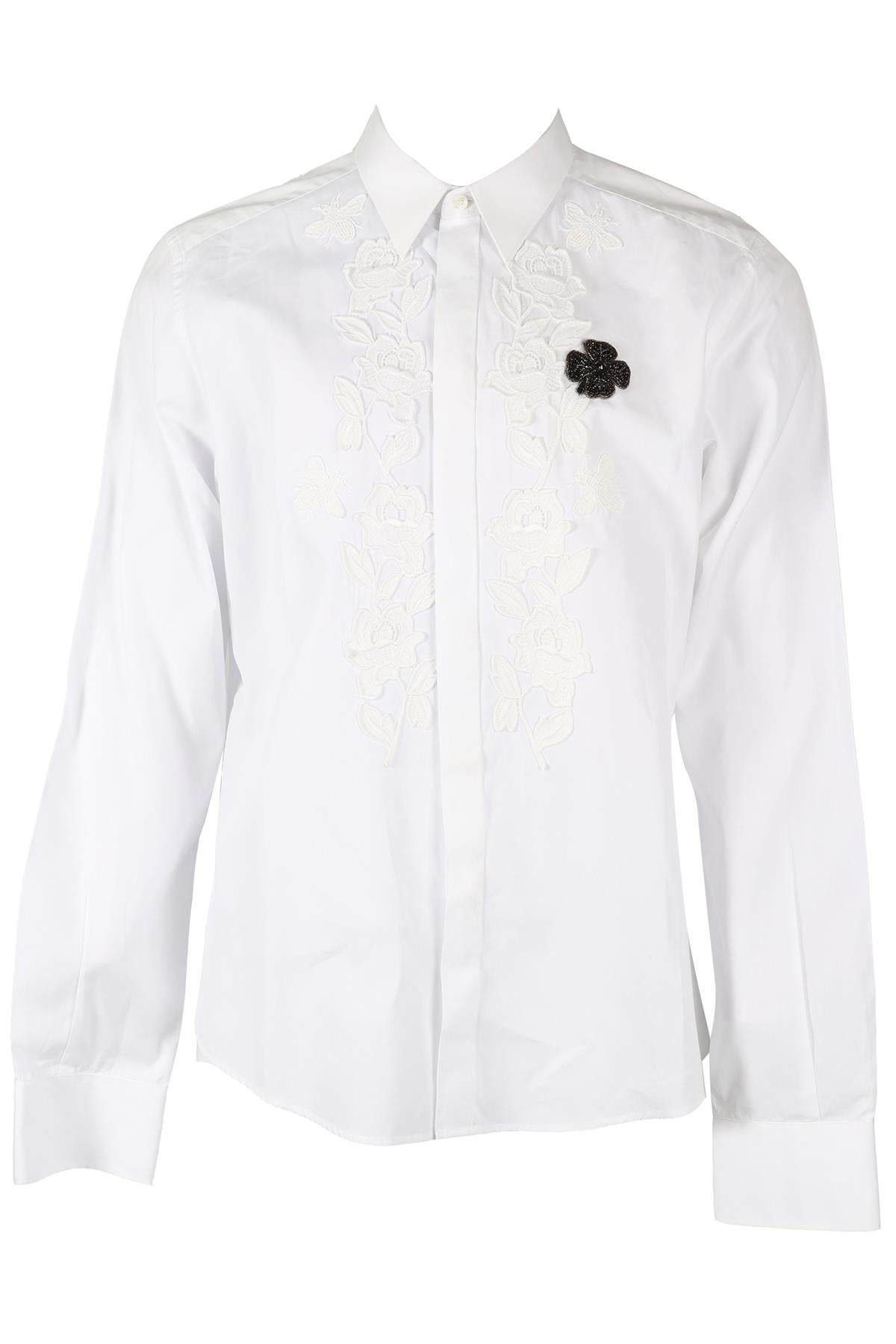 DOLCE & GABBANA GOLD WHITE MEN'S COTTON SHIRT SIZE 16.5 XXLARGE