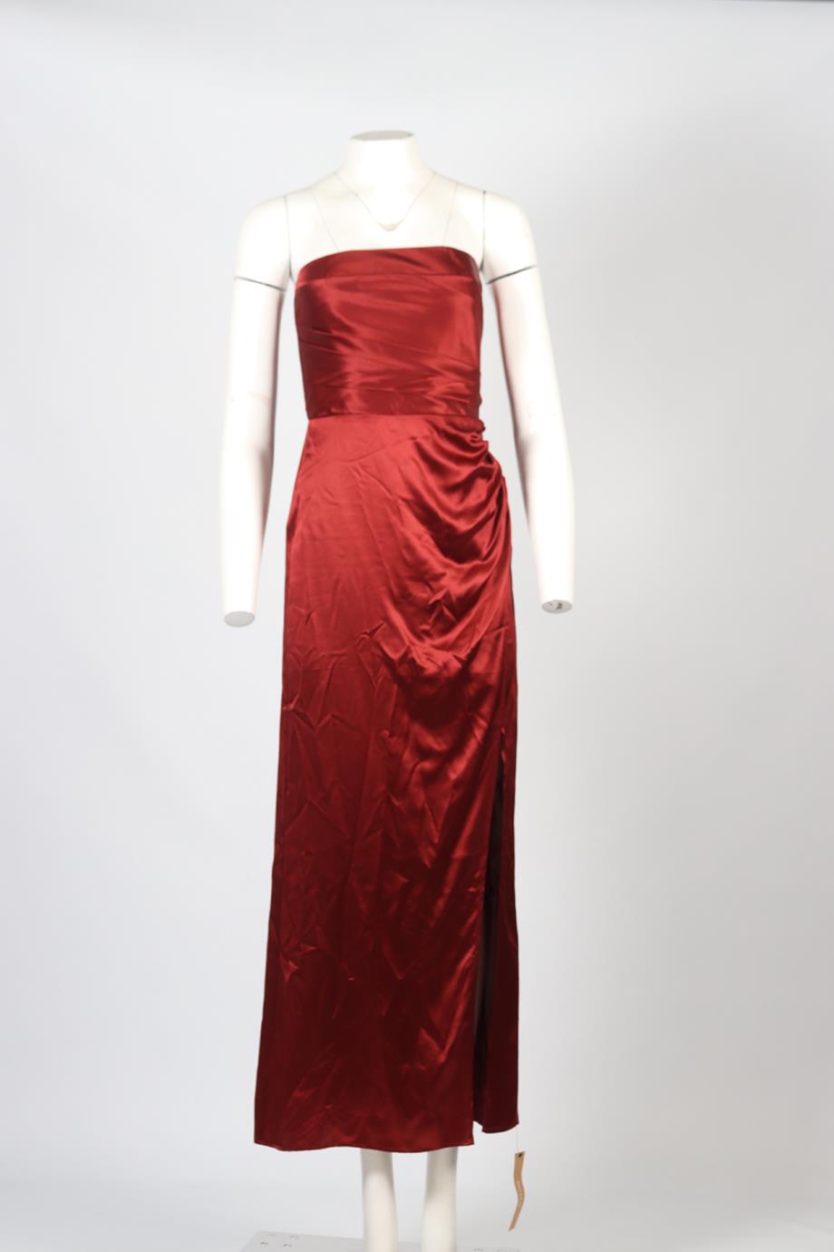 REFORMATION STRAPLESS SILK MAXI DRESS US 2 UK 6