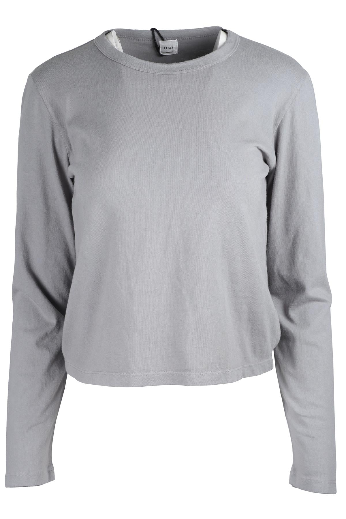 LESET GREY COTTON TOP XSMALL