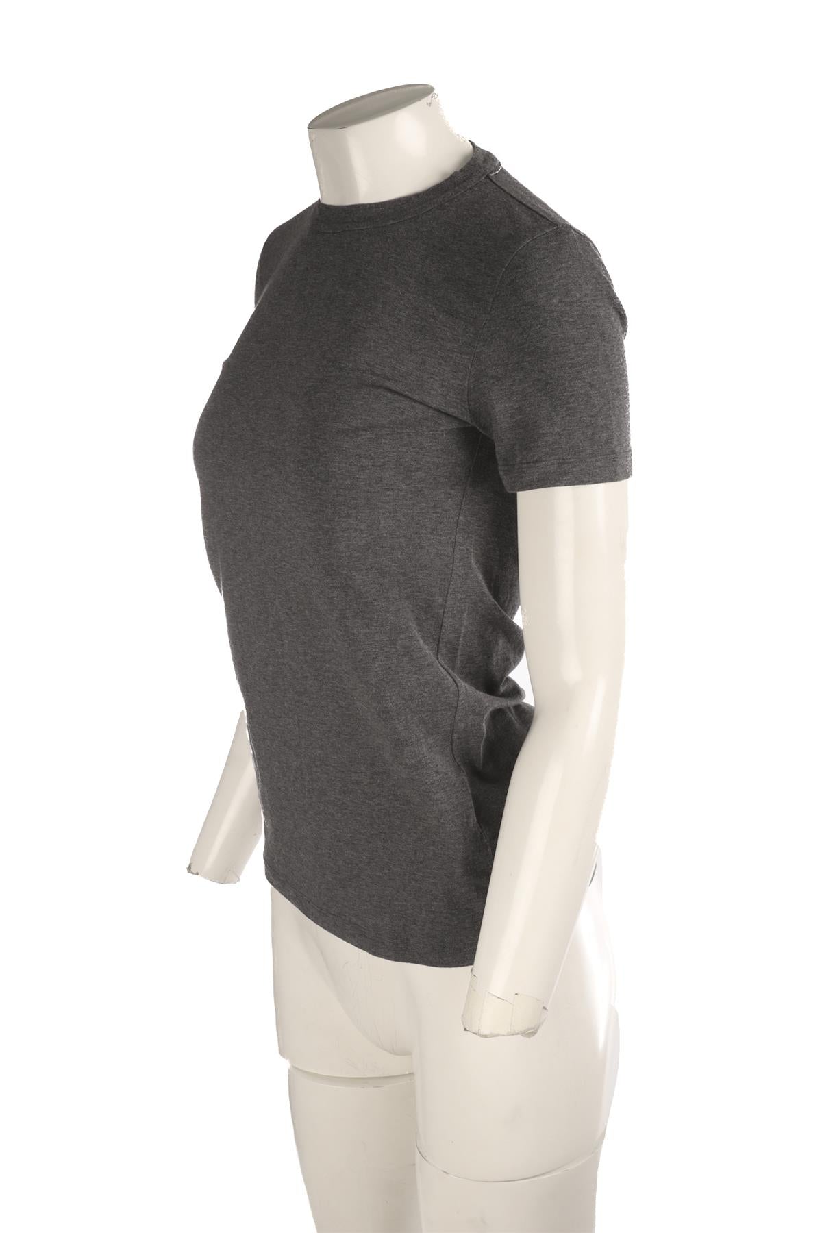 BRUNELLO CUCINELLI GREY COTTON T-SHIRT MEDIUM