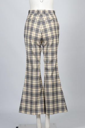 GUCCI CHECKED WOOL FLARED PANTS IT 40 UK 8 | nikkibradford