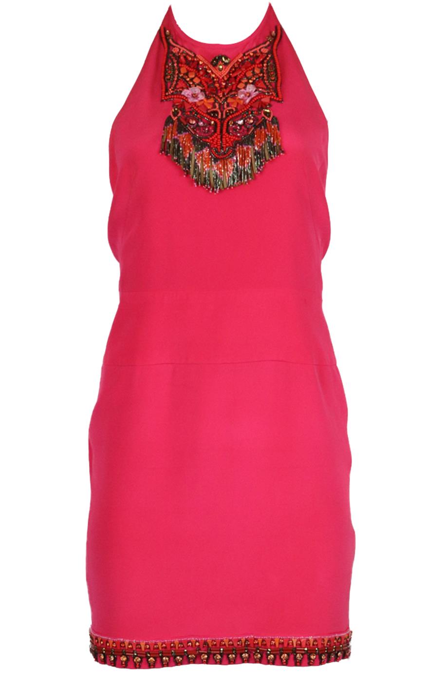 EMILIO PUCCI EMBELLISHED SILK MINI DRESS IT 38 UK 6