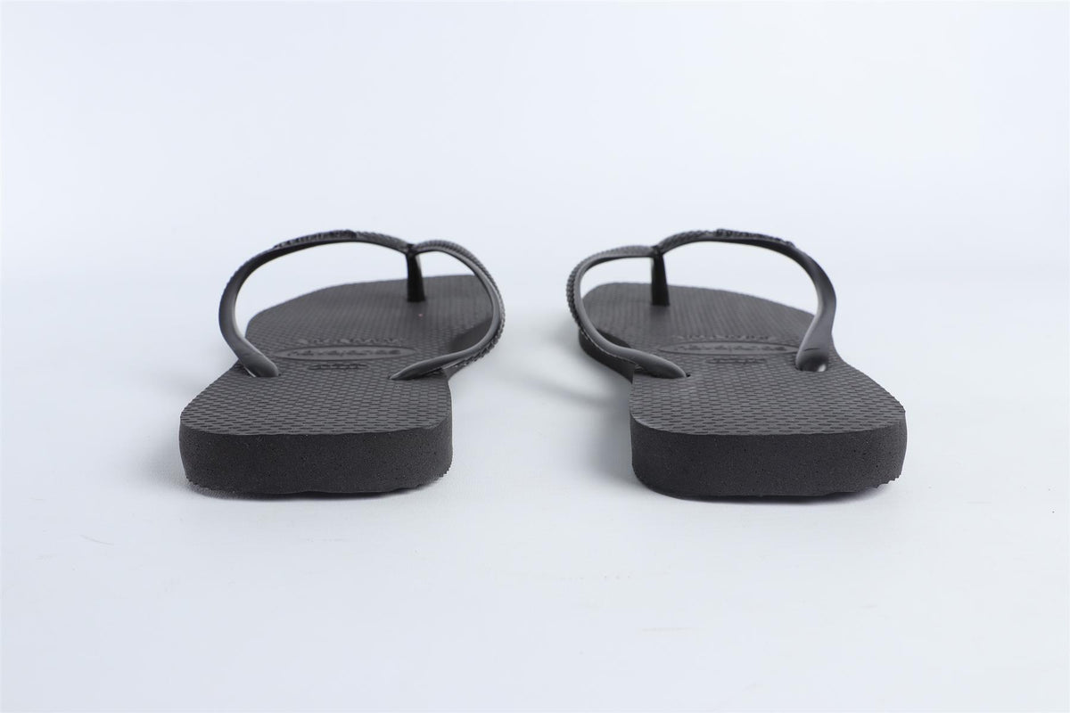 HAVAIANAS BLACK FLIP FLOPS EU 37-38 UK 4-5 US 7-8