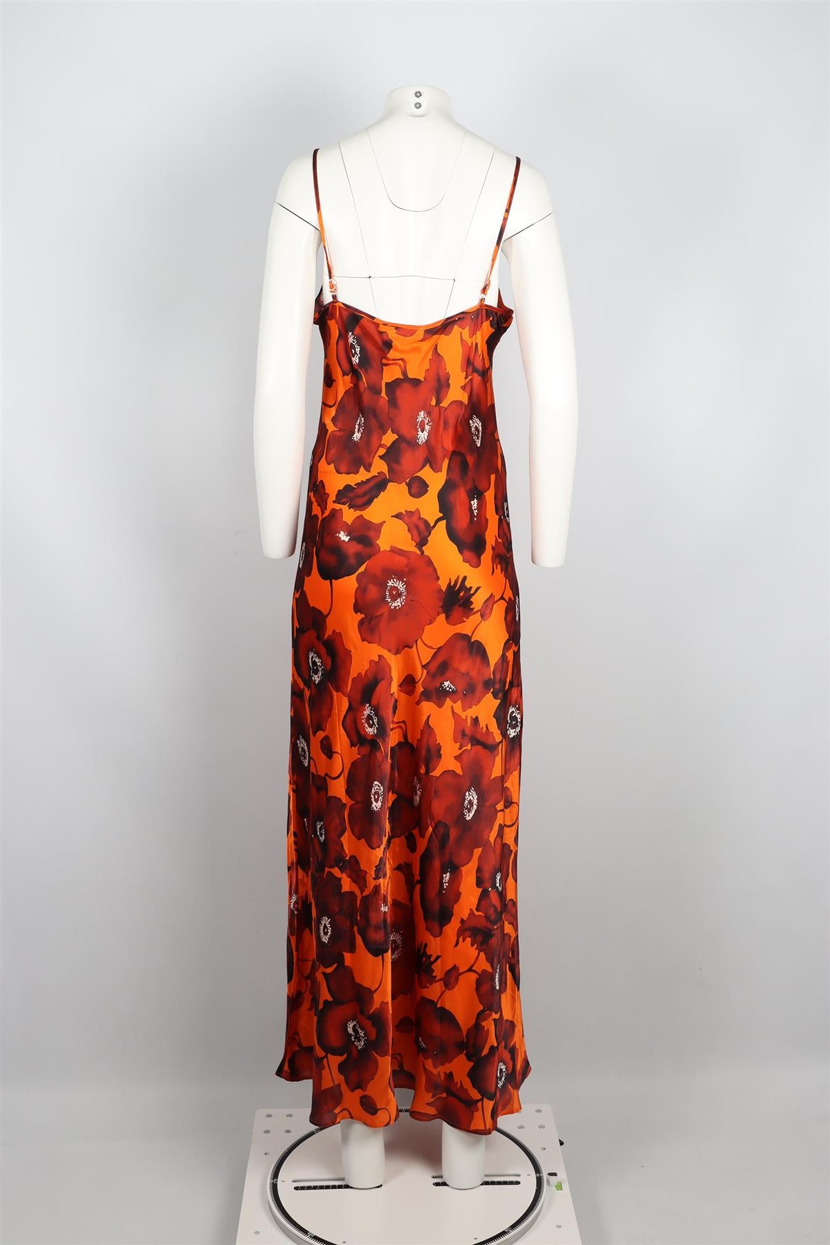 EYWASOULS MALIBU FLORAL PRINT SILK MAXI DRESS XLARGE