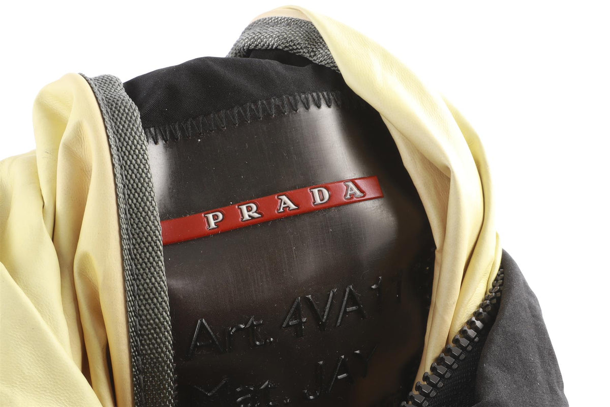 PRADA BLACK LINEA ROSSA NYLON CROSSBODY BAG