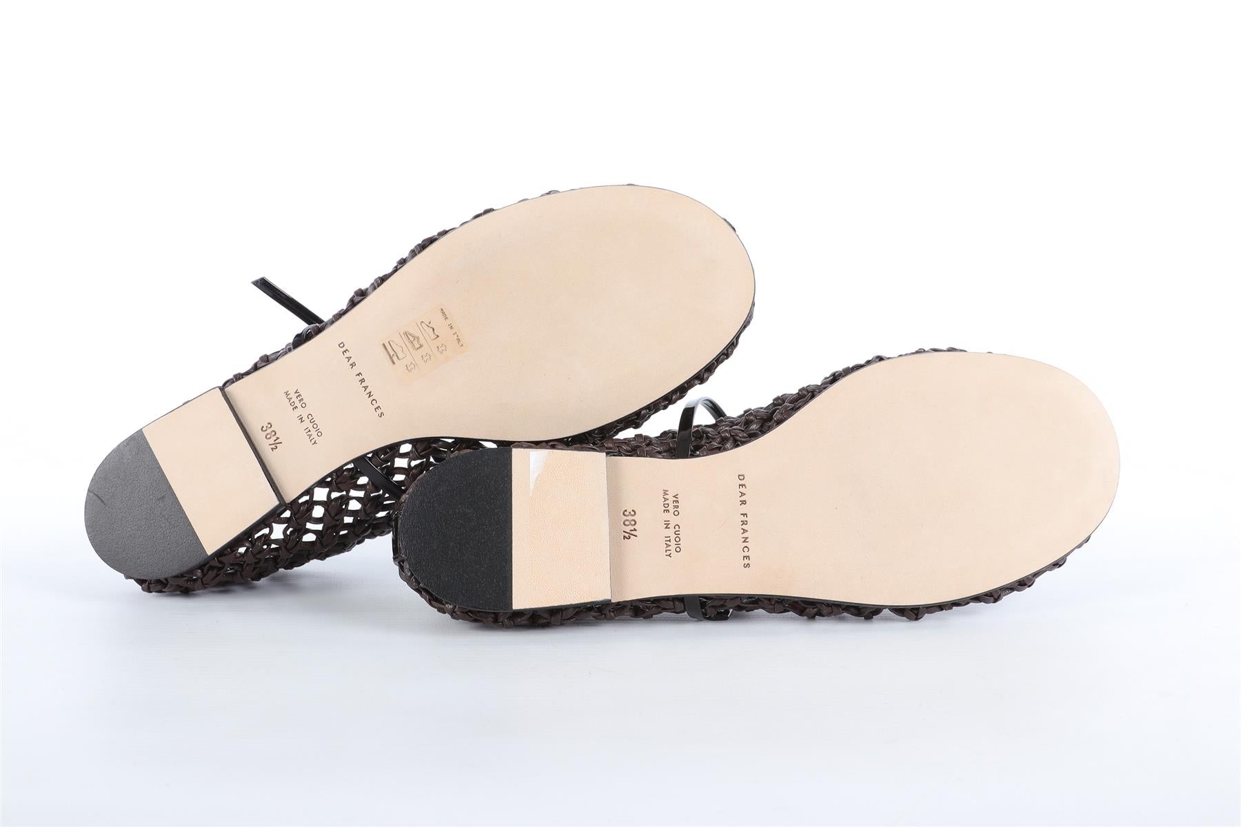 DEAR FRANCES BROWN LEATHER BALLET FLATS EU 38.5 UK 5.5 US 8.5