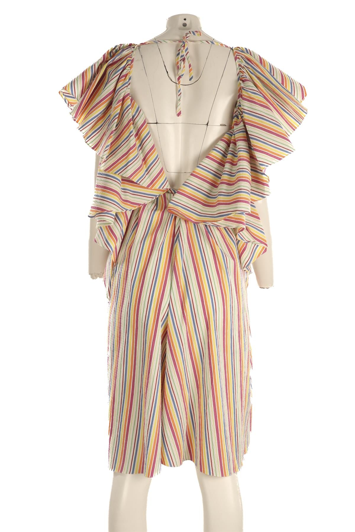 ROSIE ASSOULIN MULTI COTTON MIDI DRESS XSMALL