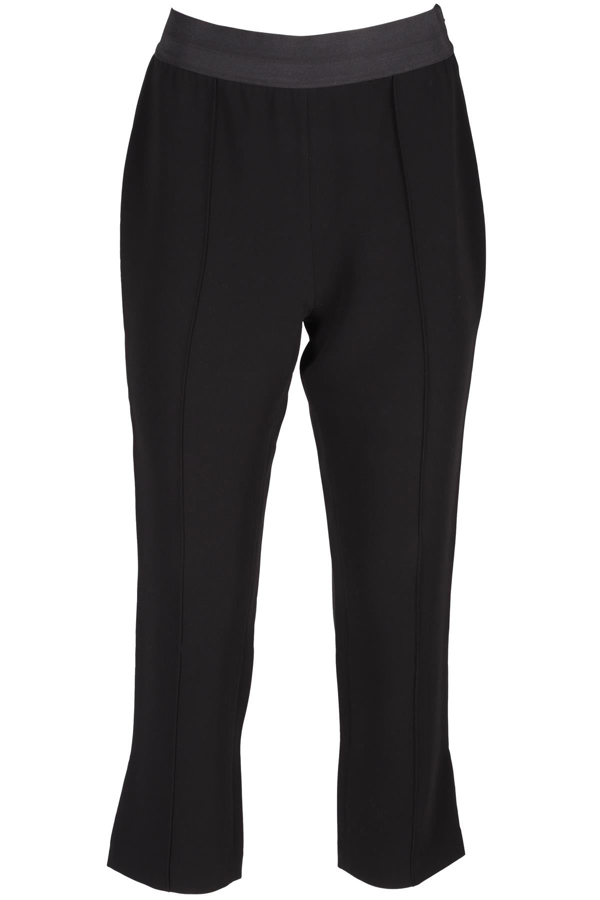 CINQ A SEPT BLACK SILK STRAIGHT LEG PANTS US 6 UK 10