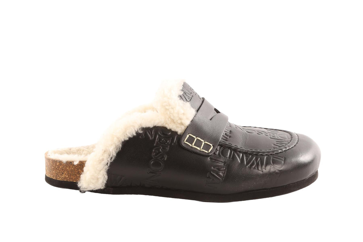 JW ANDERSON BLACK LEATHER MULES EU 38 UK 5