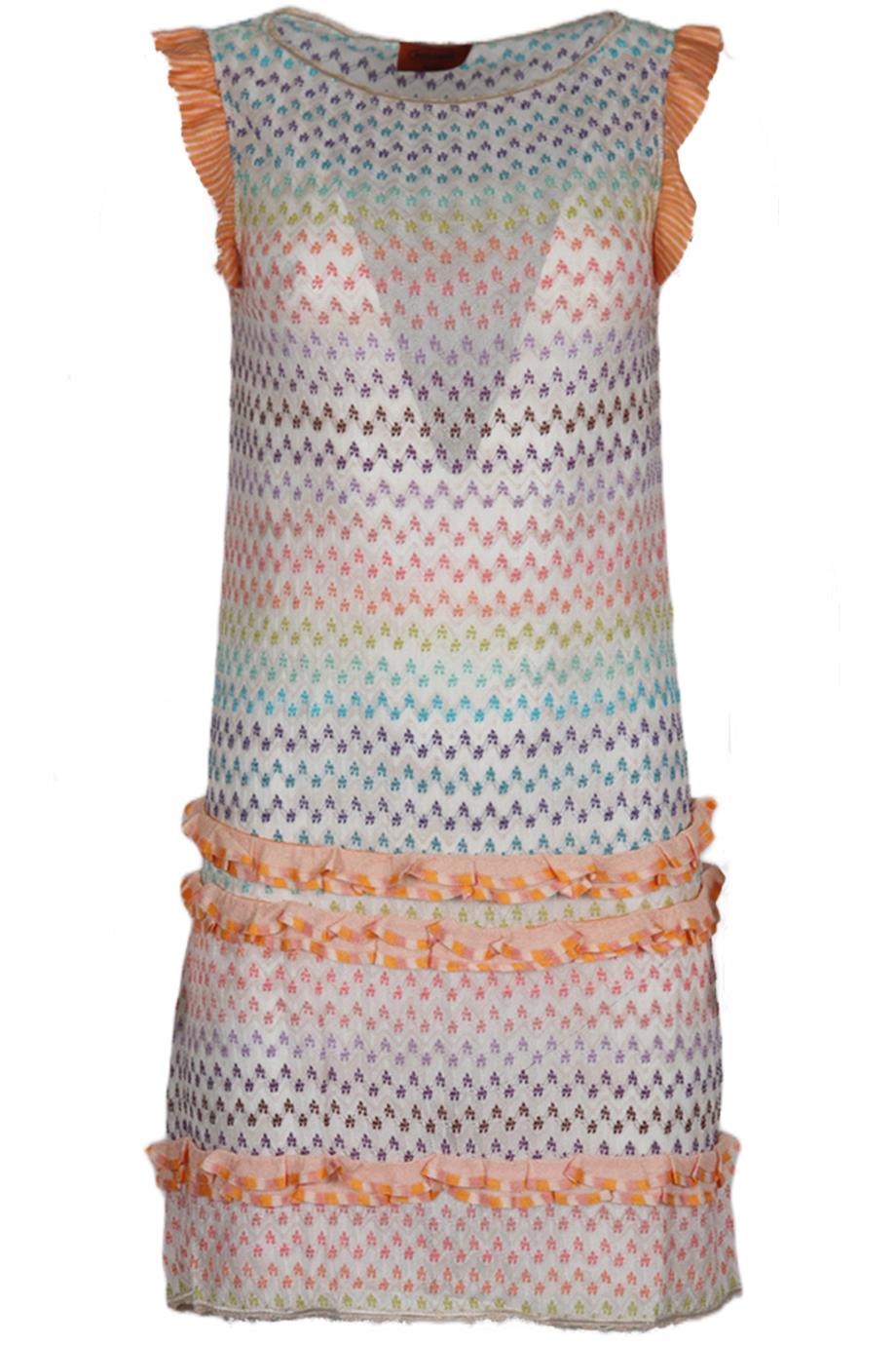 MISSONI MARE CROCHET KNIT MINI DRESS IT 40 UK 8
