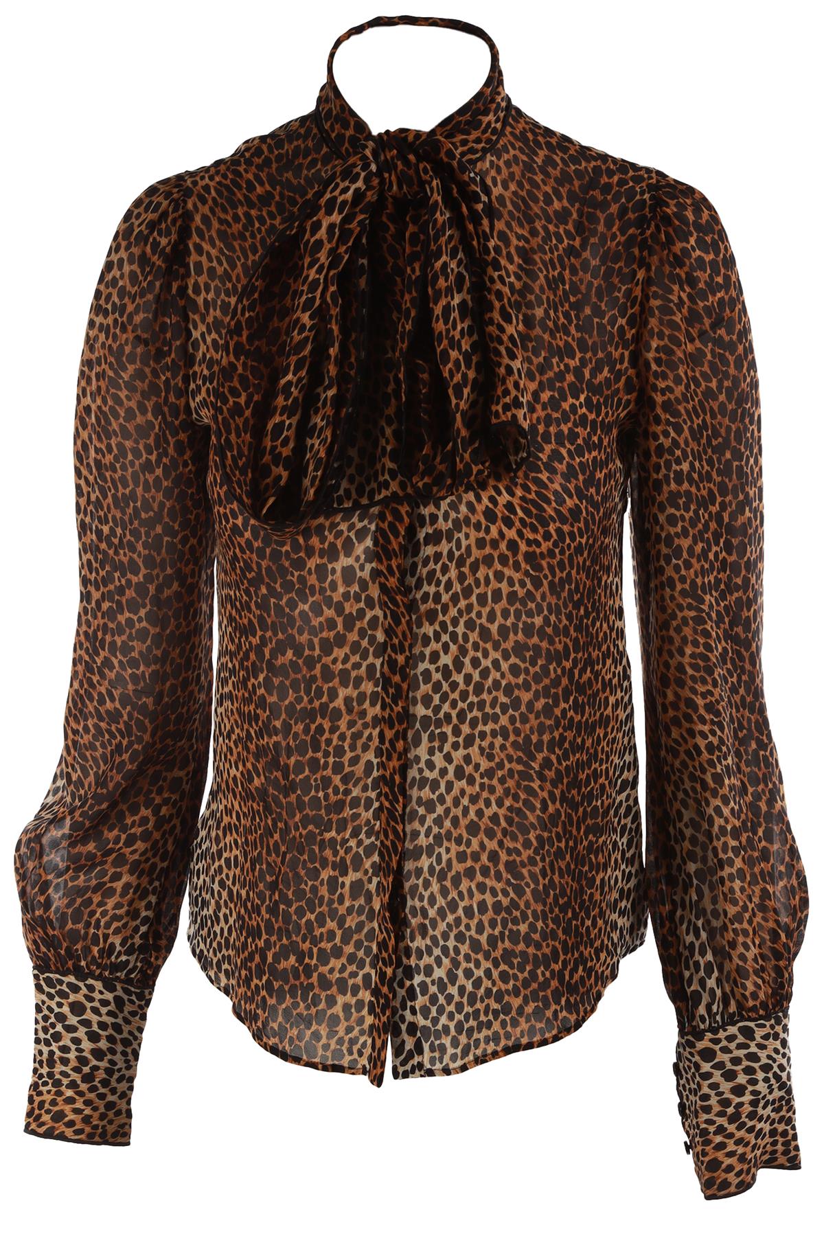 D&G BROWN SILK SHIRT IT 38 UK 6