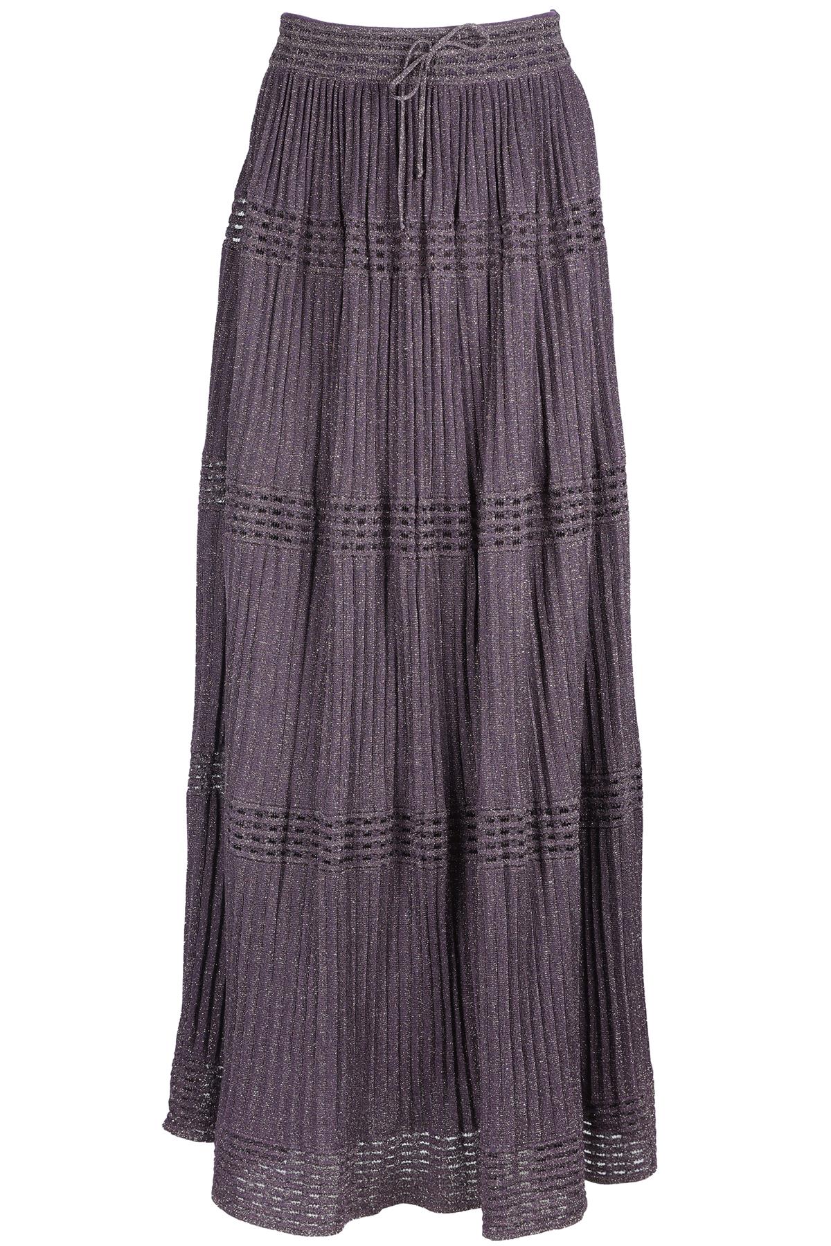 M MISSONI PURPLE CROCHET MAXI SKIRT IT 40 UK 8