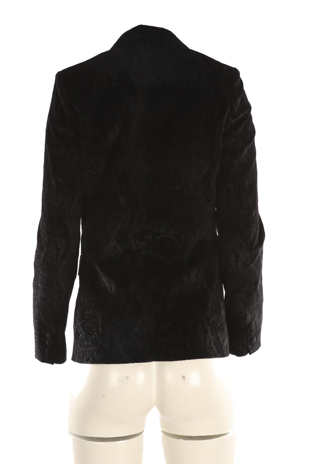 FRAME BLACK VELVET BLAZER US 2 UK 6